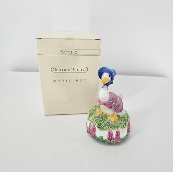 Schmid Jemima Puddle Duck Revolving Music Box RARE - Picture 3 of 6